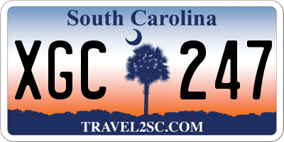 SC license plate XGC247