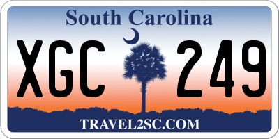 SC license plate XGC249