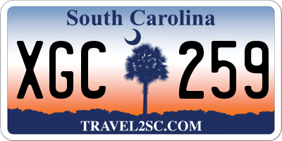 SC license plate XGC259