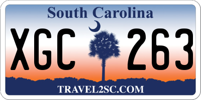 SC license plate XGC263