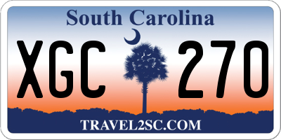 SC license plate XGC270