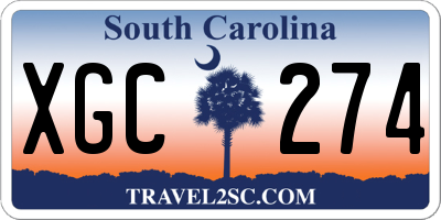 SC license plate XGC274