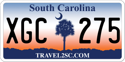 SC license plate XGC275