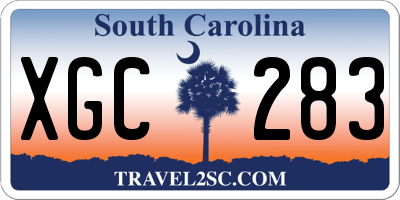 SC license plate XGC283