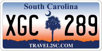 SC license plate XGC289