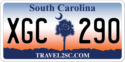 SC license plate XGC290