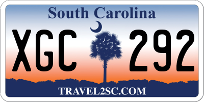 SC license plate XGC292