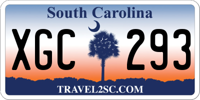 SC license plate XGC293