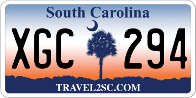 SC license plate XGC294