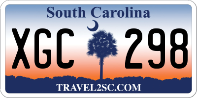 SC license plate XGC298