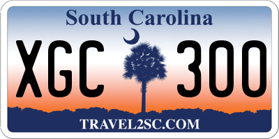 SC license plate XGC300