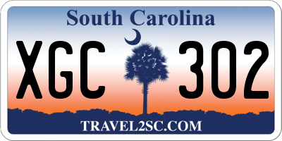 SC license plate XGC302