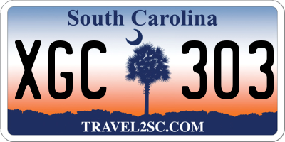 SC license plate XGC303