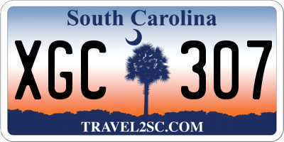 SC license plate XGC307