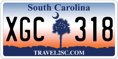 SC license plate XGC318