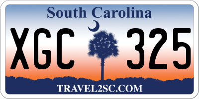 SC license plate XGC325