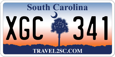 SC license plate XGC341