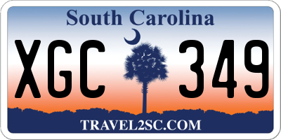 SC license plate XGC349