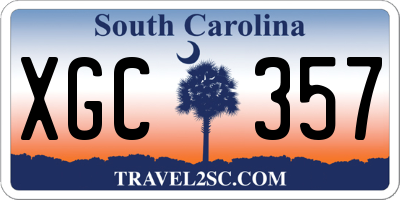 SC license plate XGC357
