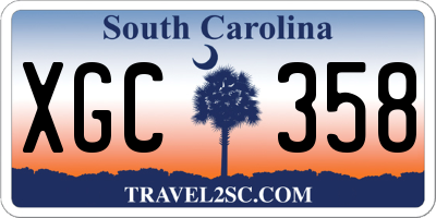 SC license plate XGC358