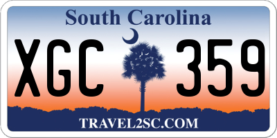 SC license plate XGC359