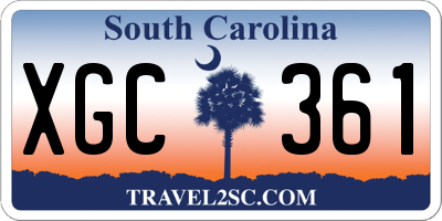 SC license plate XGC361
