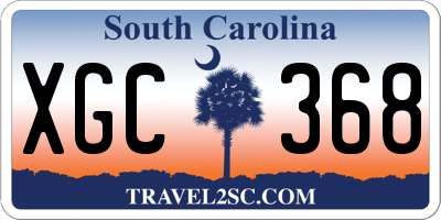 SC license plate XGC368