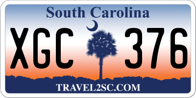 SC license plate XGC376