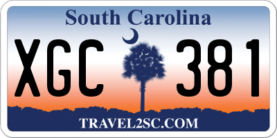 SC license plate XGC381