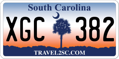 SC license plate XGC382