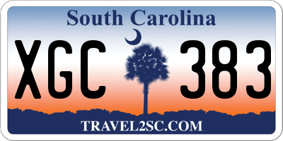 SC license plate XGC383