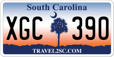 SC license plate XGC390
