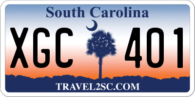 SC license plate XGC401
