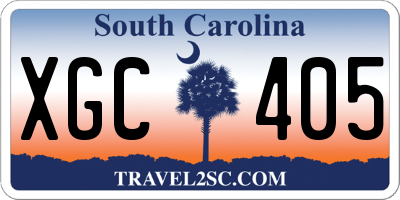 SC license plate XGC405