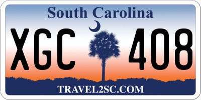 SC license plate XGC408