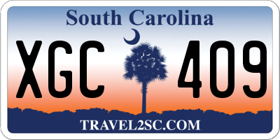 SC license plate XGC409