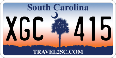 SC license plate XGC415