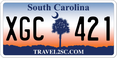 SC license plate XGC421