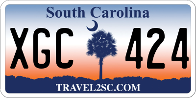 SC license plate XGC424