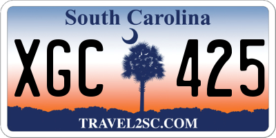 SC license plate XGC425