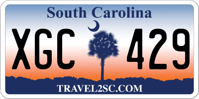 SC license plate XGC429