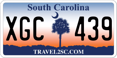 SC license plate XGC439