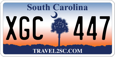 SC license plate XGC447