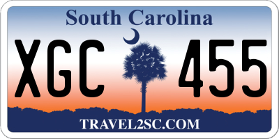 SC license plate XGC455