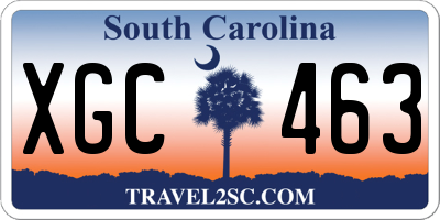 SC license plate XGC463