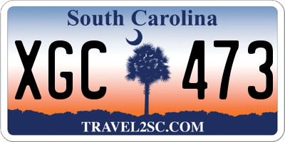 SC license plate XGC473