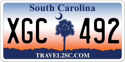 SC license plate XGC492