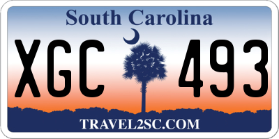 SC license plate XGC493