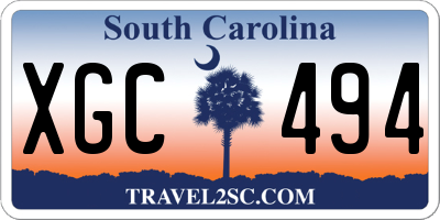 SC license plate XGC494