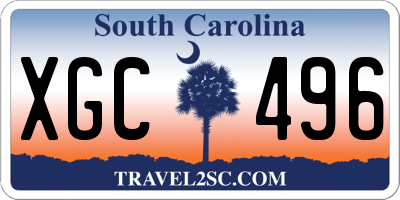 SC license plate XGC496